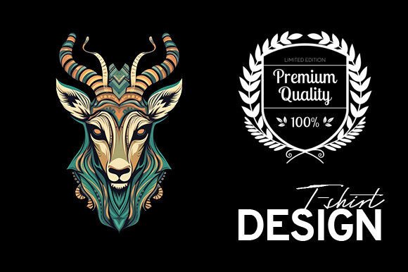 A Majestic Deer Illustration for T-Shirt Designs & Graphics