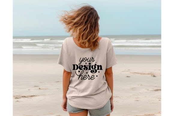 A Professional Review of the Back Natural Bella Canvas T-Shirt Mockup Graphic