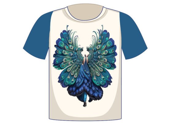 Sublimation Graphics: A Peacock Feather for T-Shirt Designs & Beyond