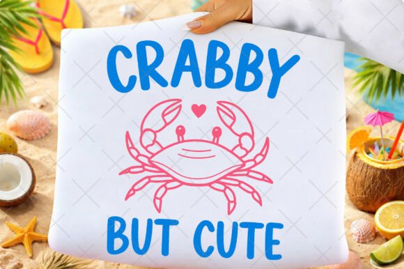Summer Crabby: A Versatile Graphics Asset for T-Shirt Designs