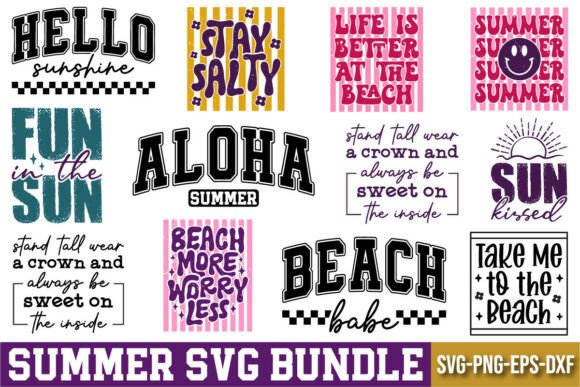 Summer SVG Bundle: Graphics for T-Shirt Designs and More